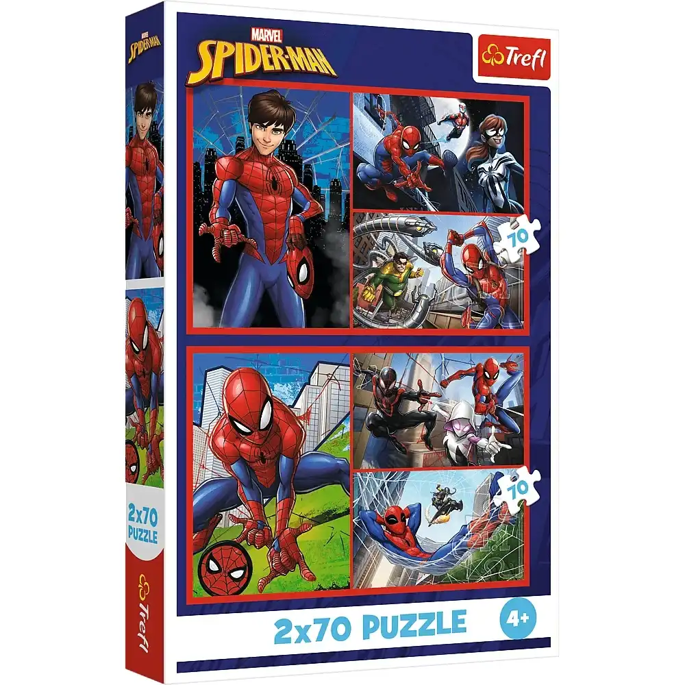 Trefl - Marvel Spider Stories Puzzle 2x70 Pieces - 34443