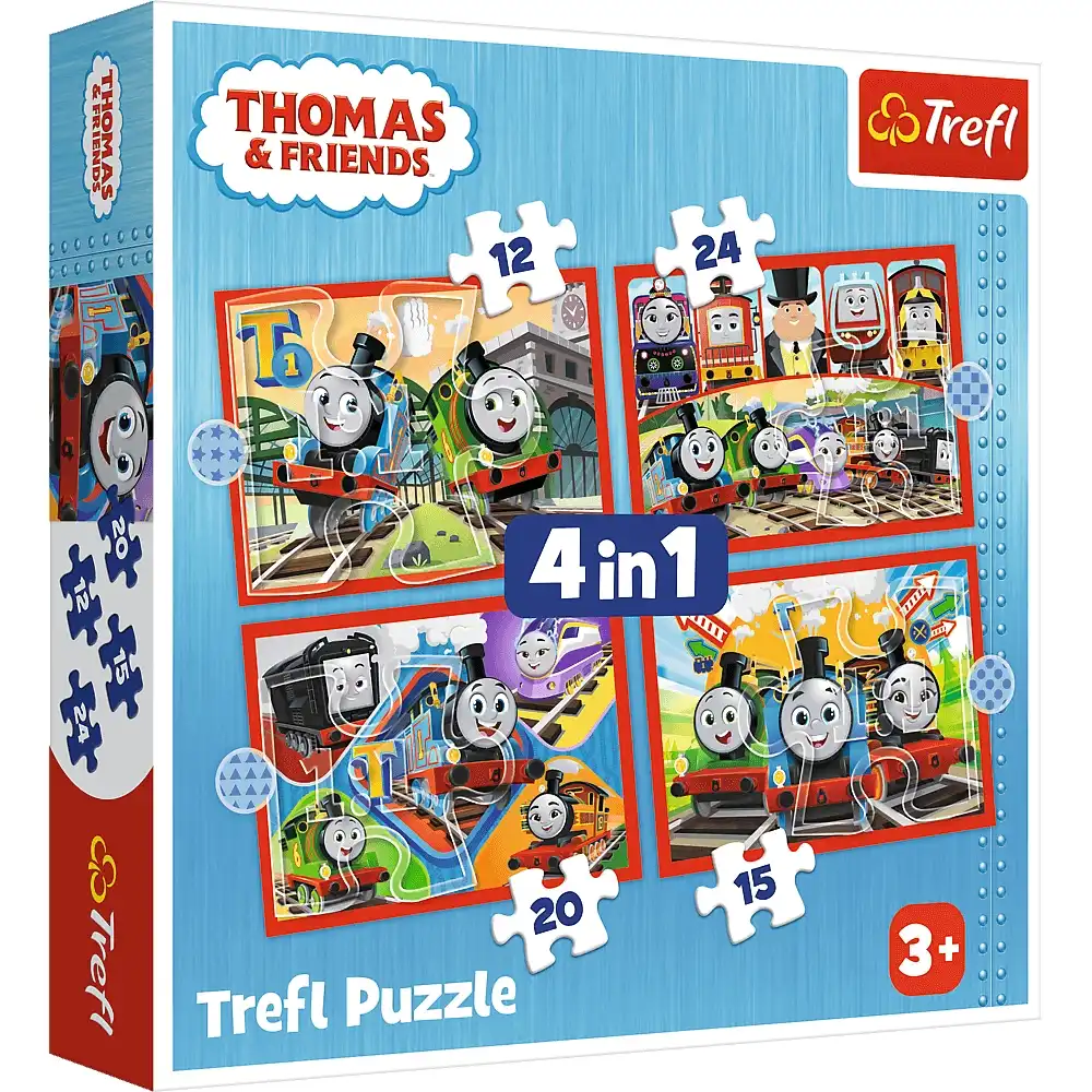 Trefl - Thomas And Friends 4In1 Puzzle 12+24+20+15 Pieces - 34619