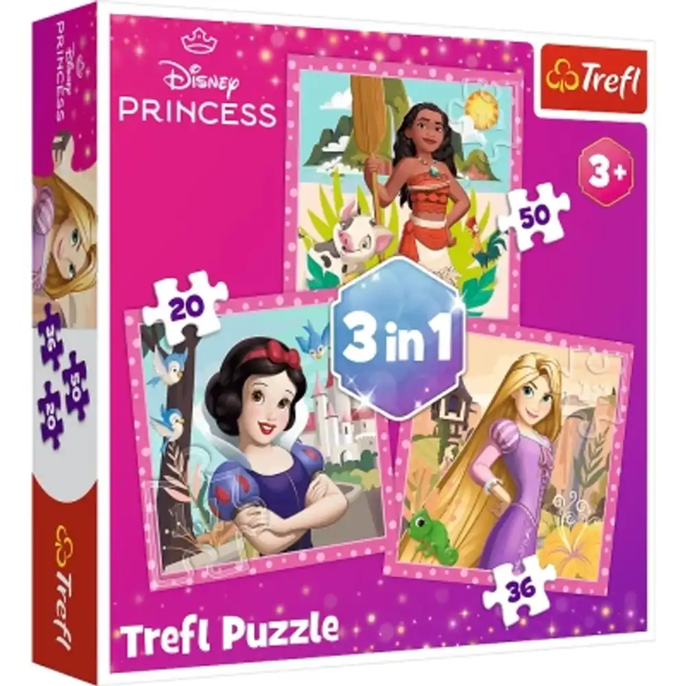 Trefl - Disney Princess 3In1 Puzzle 50+20+36 Pieces - 34875