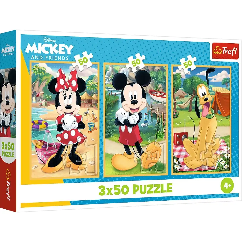 Trefl - Mickey Mouse And Friends Puzzle 50+50+50 Pieces - 34881