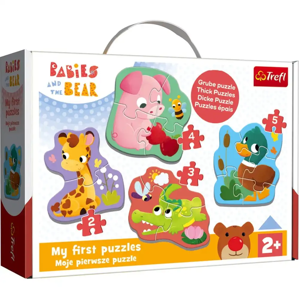Trefl - Babies & The Bear Baby Animals (2+3+4+5) Pieces - 36135