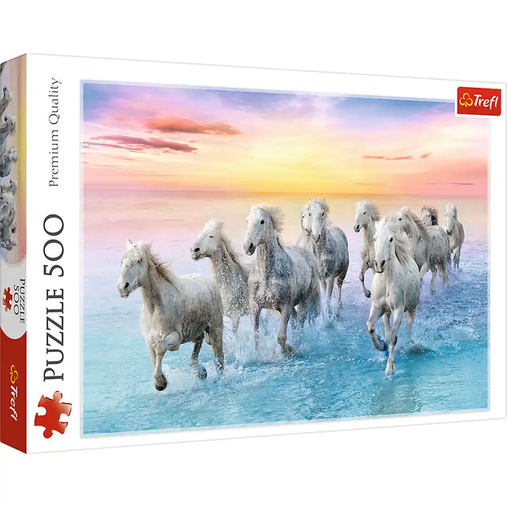 Trefl - White Horses at a Gallop Puzzle 500 Pieces - 37289