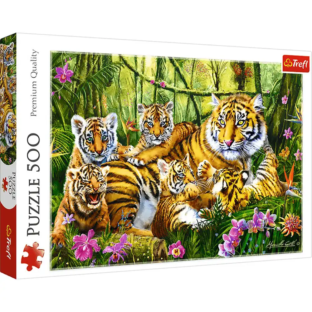 Trefl - Family of Tigers Puzzle 500 Pieces - 37350