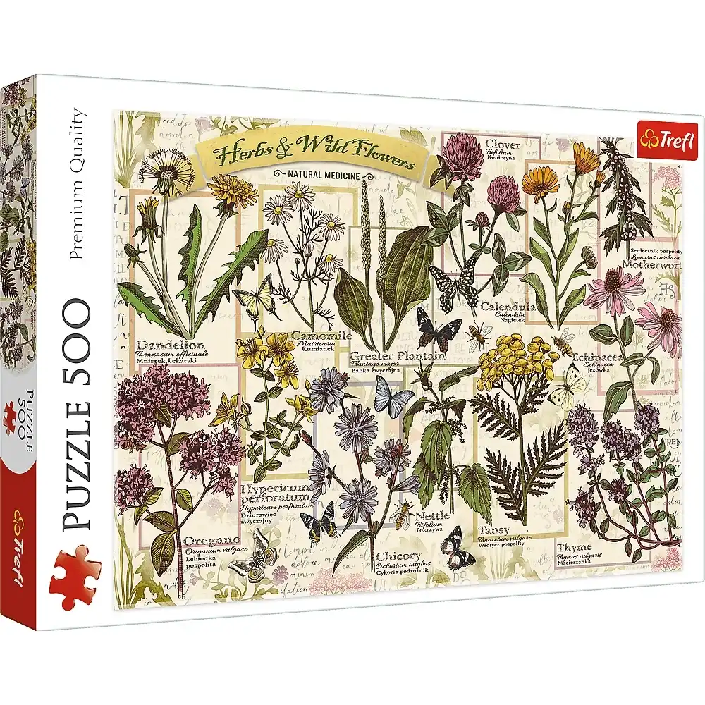 Trefl - Herbarium: Medicinal Herbs Puzzle 500 Pieces - 37478