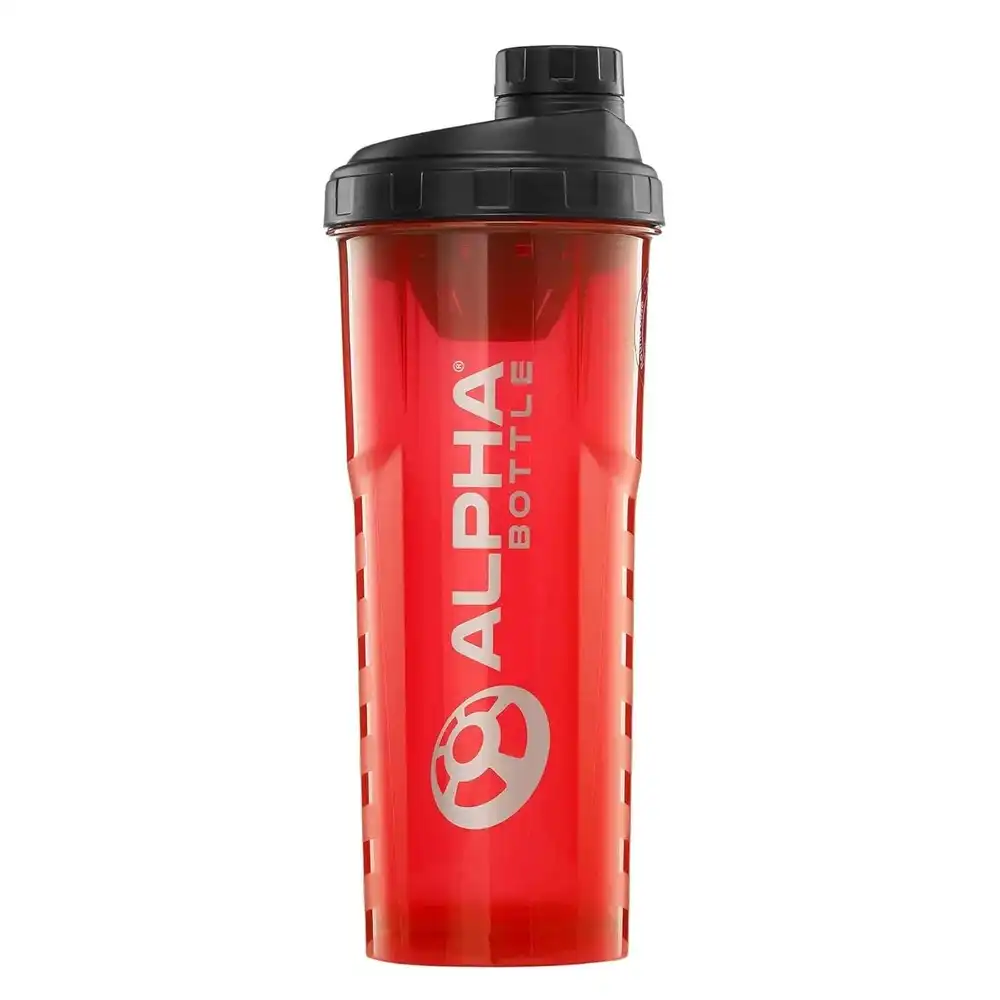 Alpha Designs - Protein Shaker Bottle 1 Liter - Red - 8023