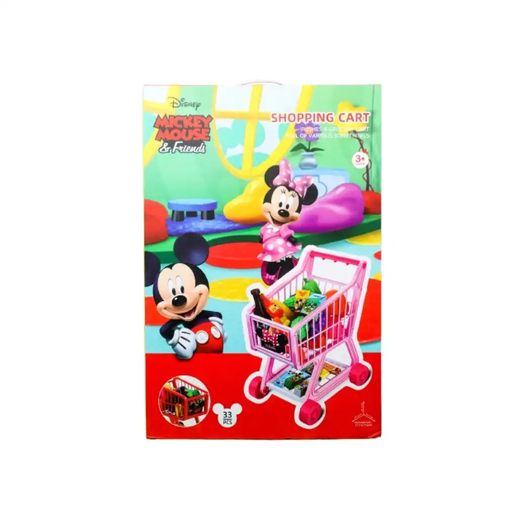 Mickey Mouse Friends Pink Shopping Cart 33 Pieces 1319
