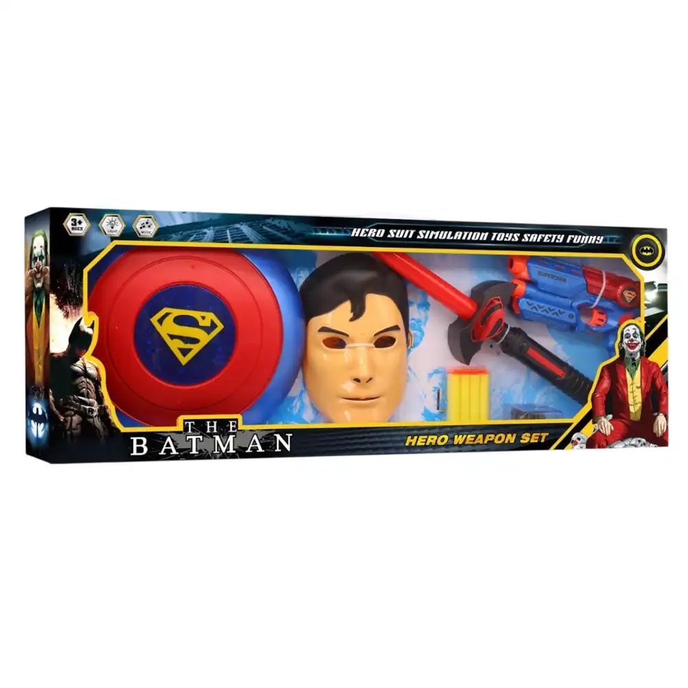 Superman Mask with Shield & Weapons Set - MYX089F
