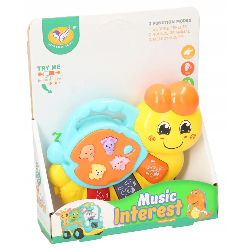 Caterpillar Electronic Organ Musical Educational Game with Lights & Sounds - 855-64D