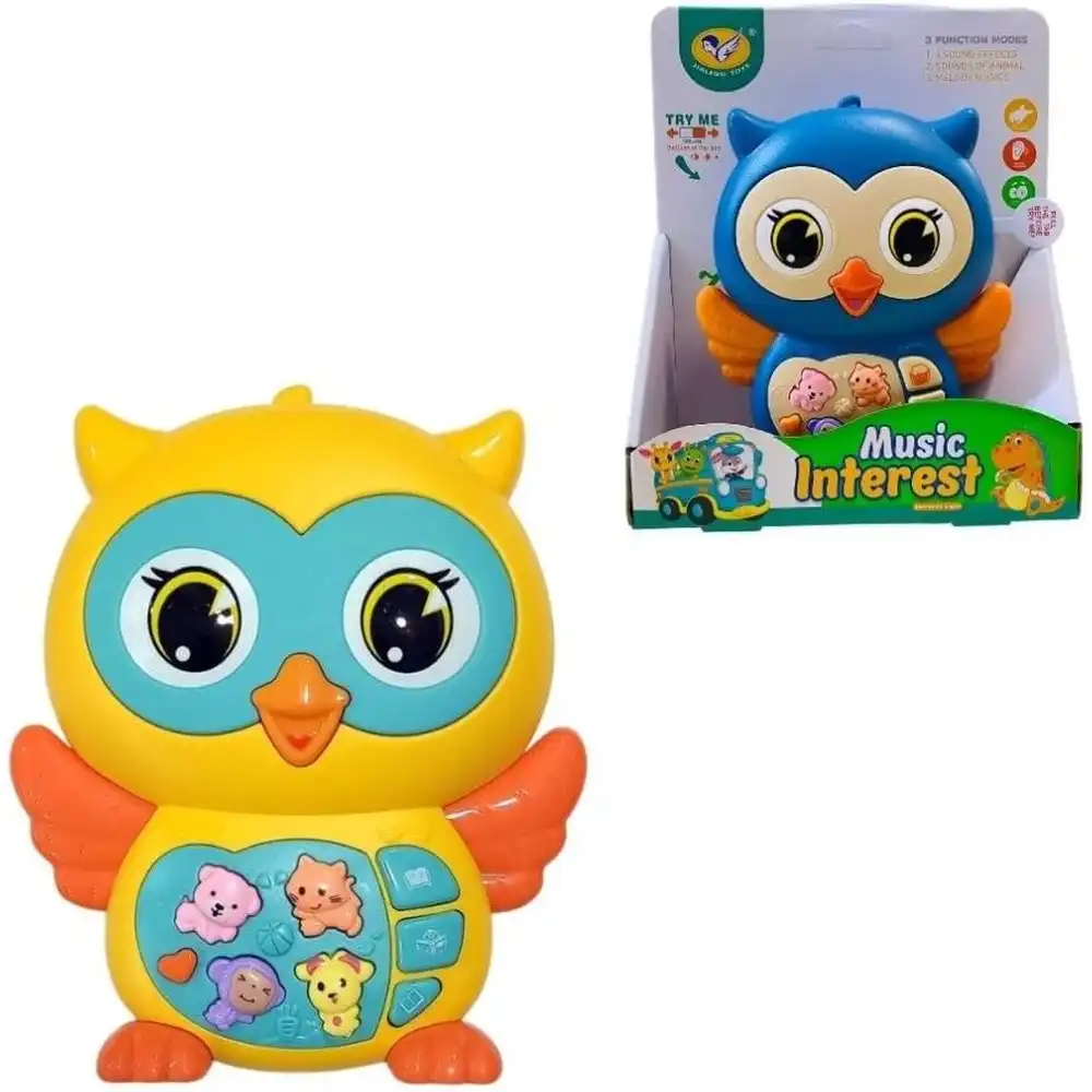 Owl Electronic Organ Musical Educational Game with Lights & Sounds (2 Colors) - 855-101D