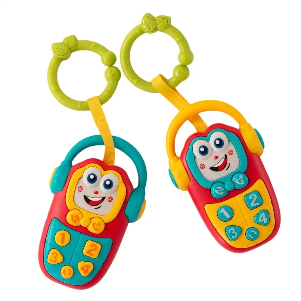 Mobile Phone Shake Bell Musical Educational Game with Lights & Sounds (2 Colors) - 855-117D