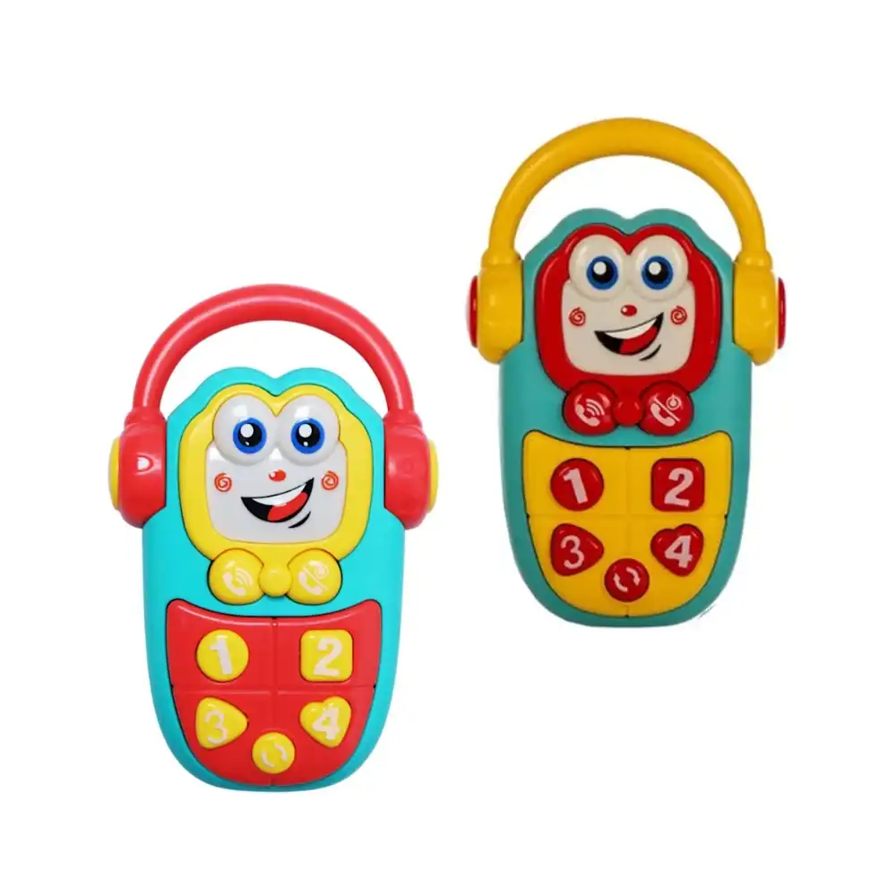 Mobile Phone Shake Bell Musical Educational Game with Lights & Sounds (2 Colors) - 855-145D