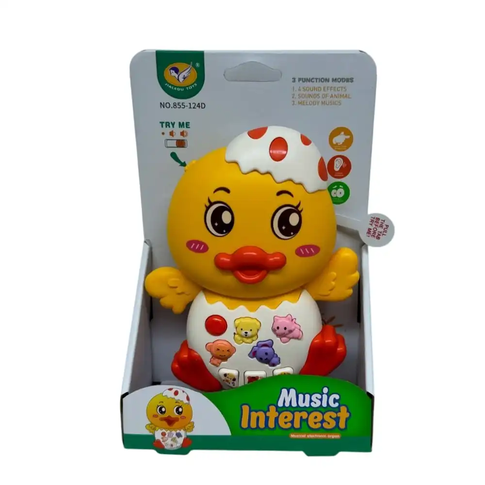 Cartoon Electronic Duck Piano Musical Educational Game with Lights & Sounds - 855-124D