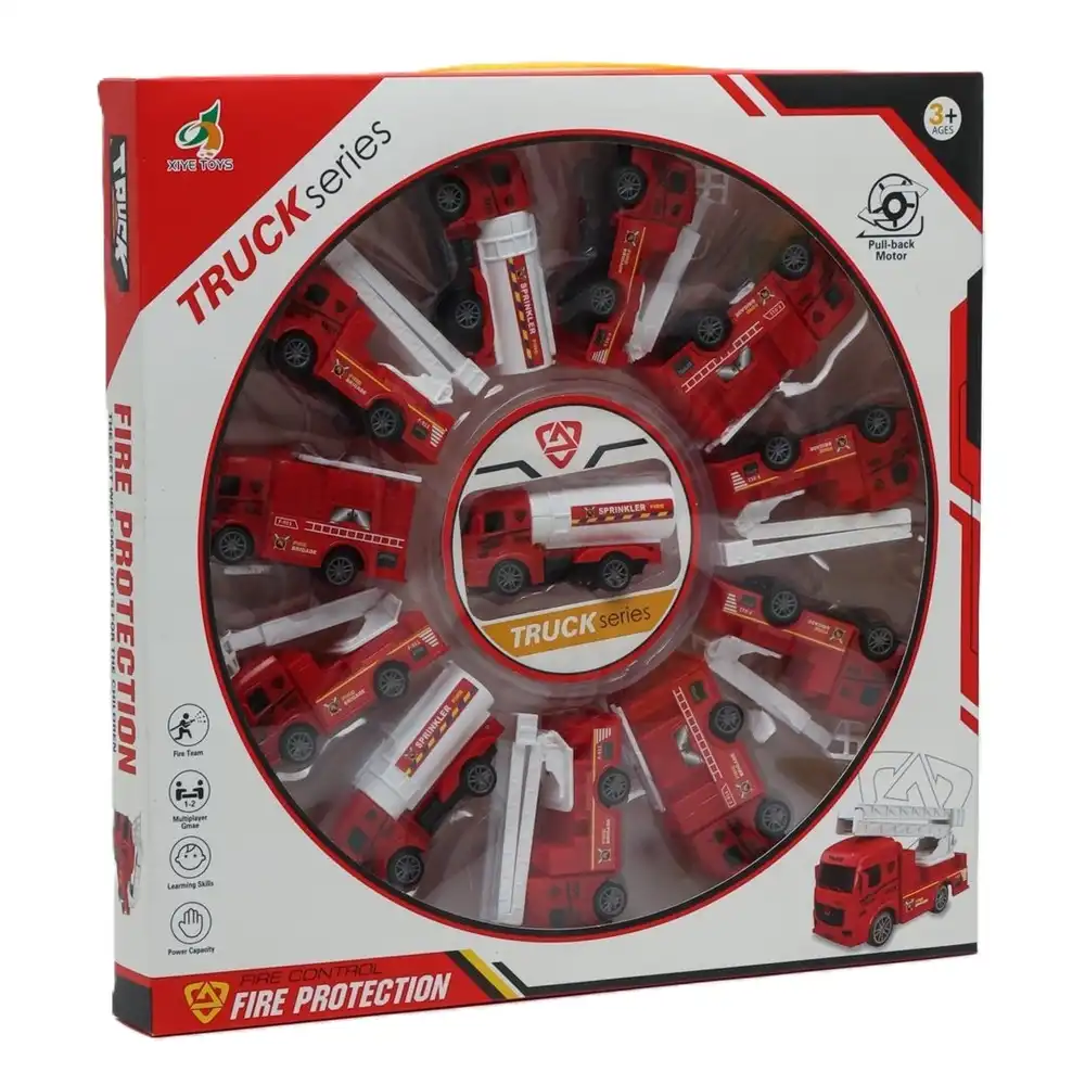 Truck Series Fire Protection Vehicles 12 Pieces - XY338-A13