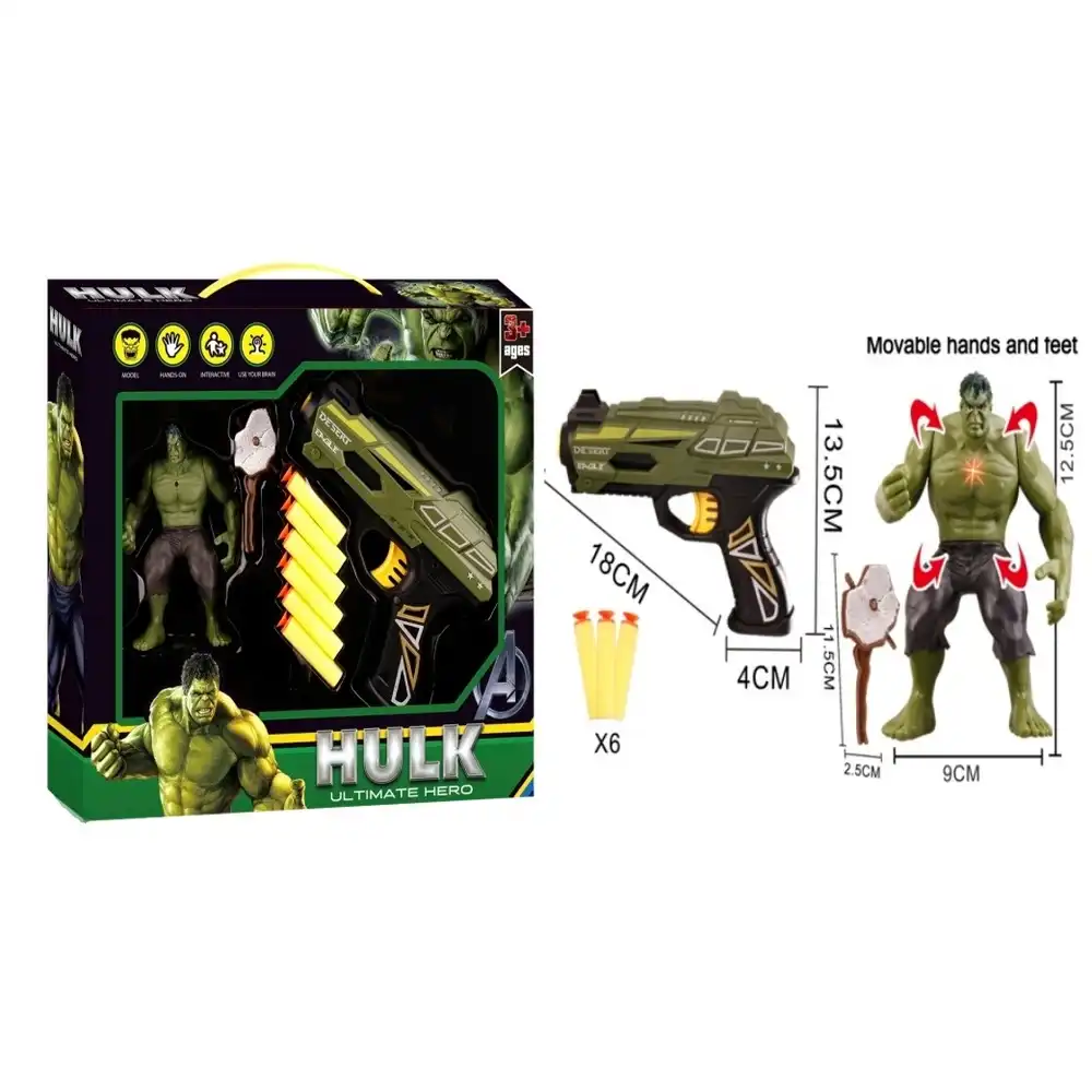Hulk Soft Bullet Gun with Action Model - 0812B-38-1