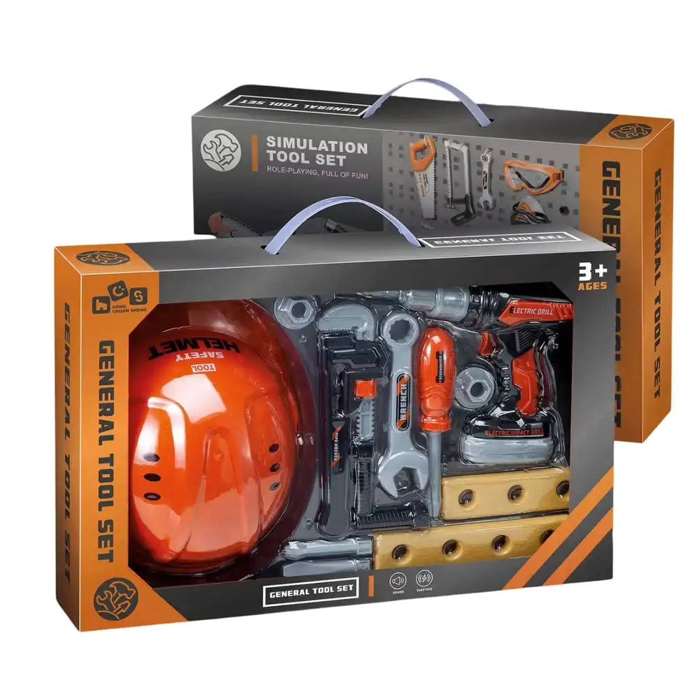 General Tool Set with Helmet and Equipements 14 Pieces - 778-28