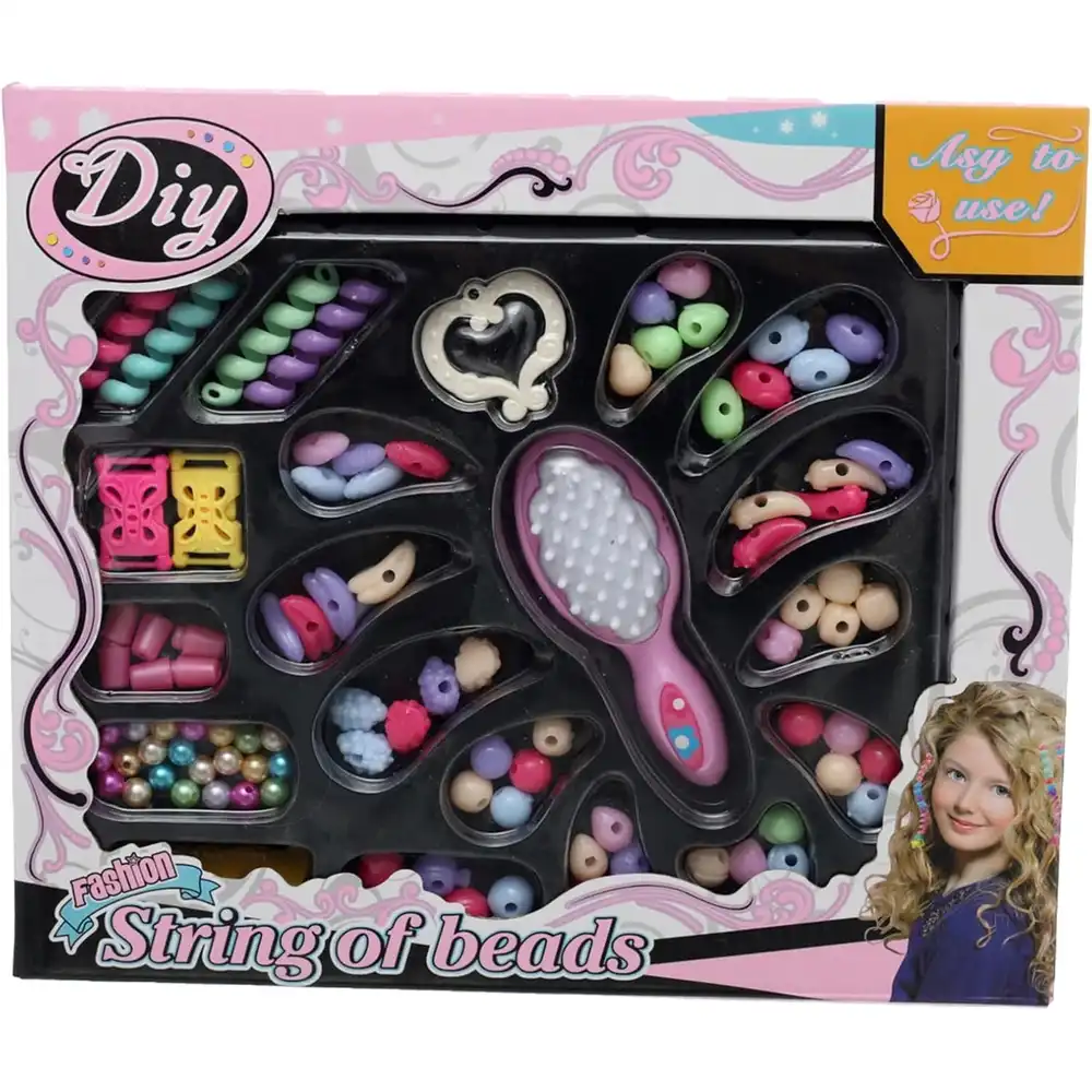 Fashion String of Beads with Hair Brush - 010A