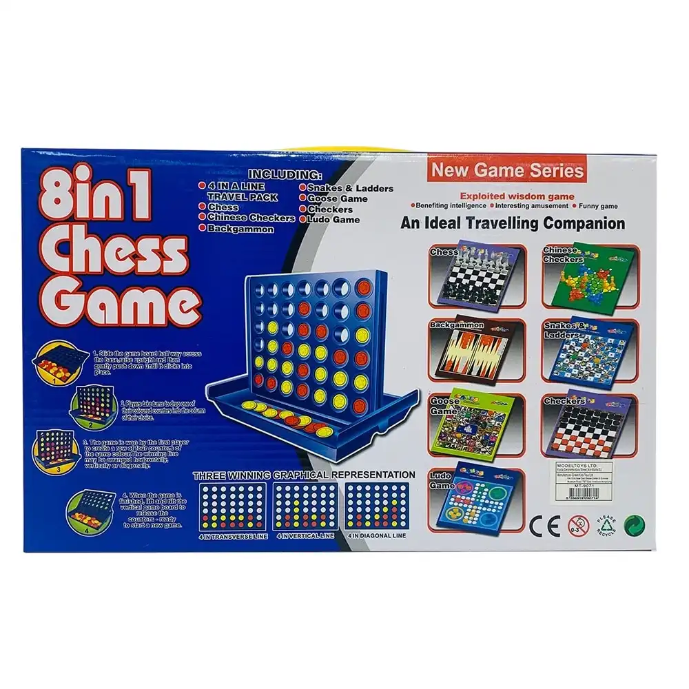 Ideal Travelling Companion 8 in 1 Chess Game - 17805
