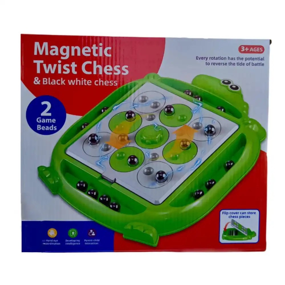 Frog Magnetic Twist Chess & Black White Chess Game Set - 9877-65