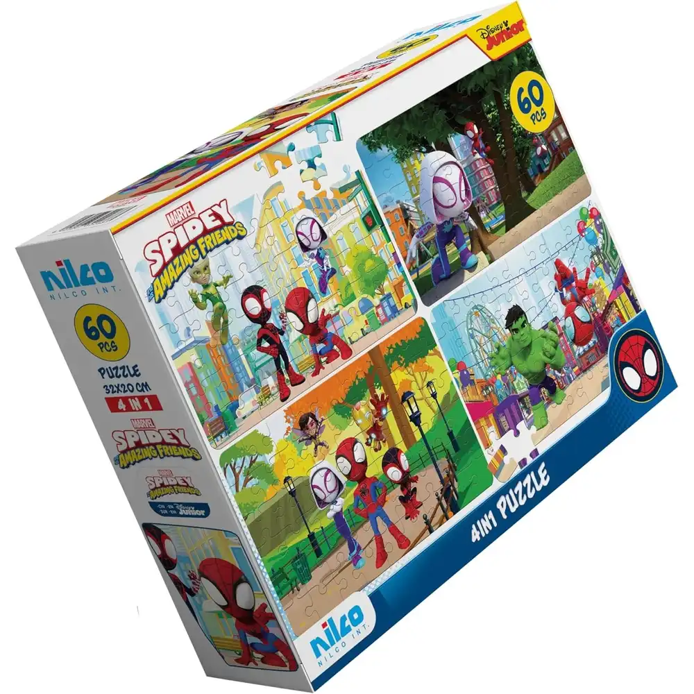 Nilco - Marvel Spidey and Friends Puzzle 4 in 1 60 Pieces - 22683