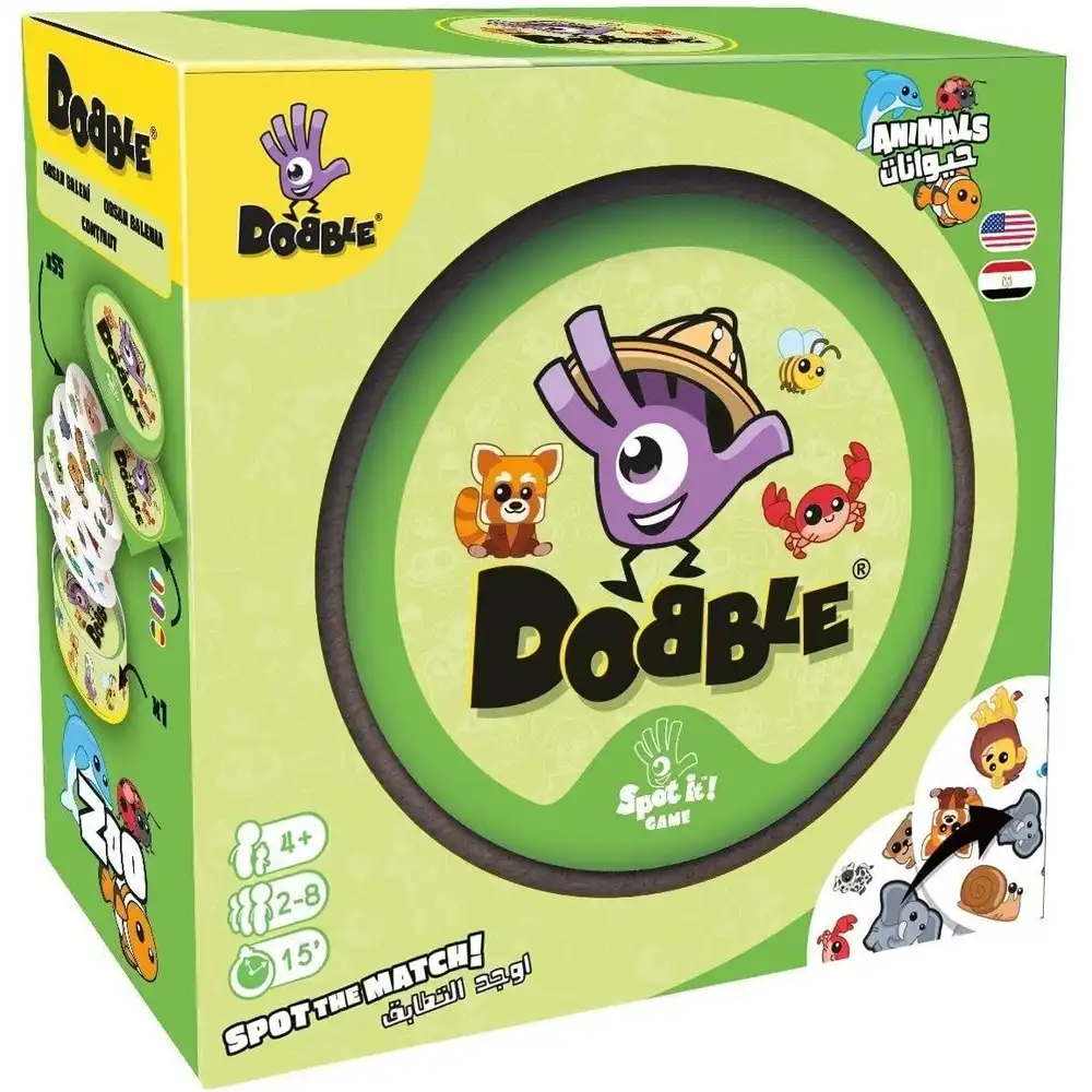 Nilco - Green Dobble Animals Spot The Match! Card Game for Kids - 22966