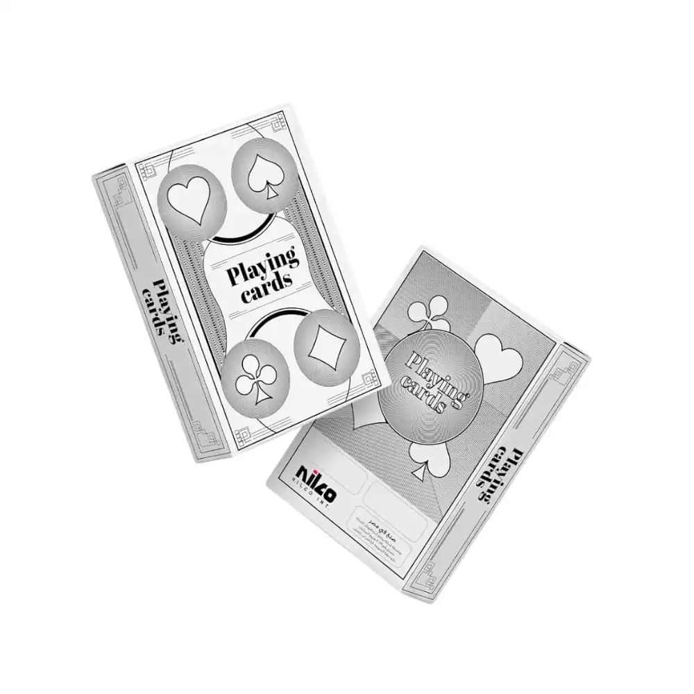 Nilco - Premium Playing Cards - Black and White - 23604
