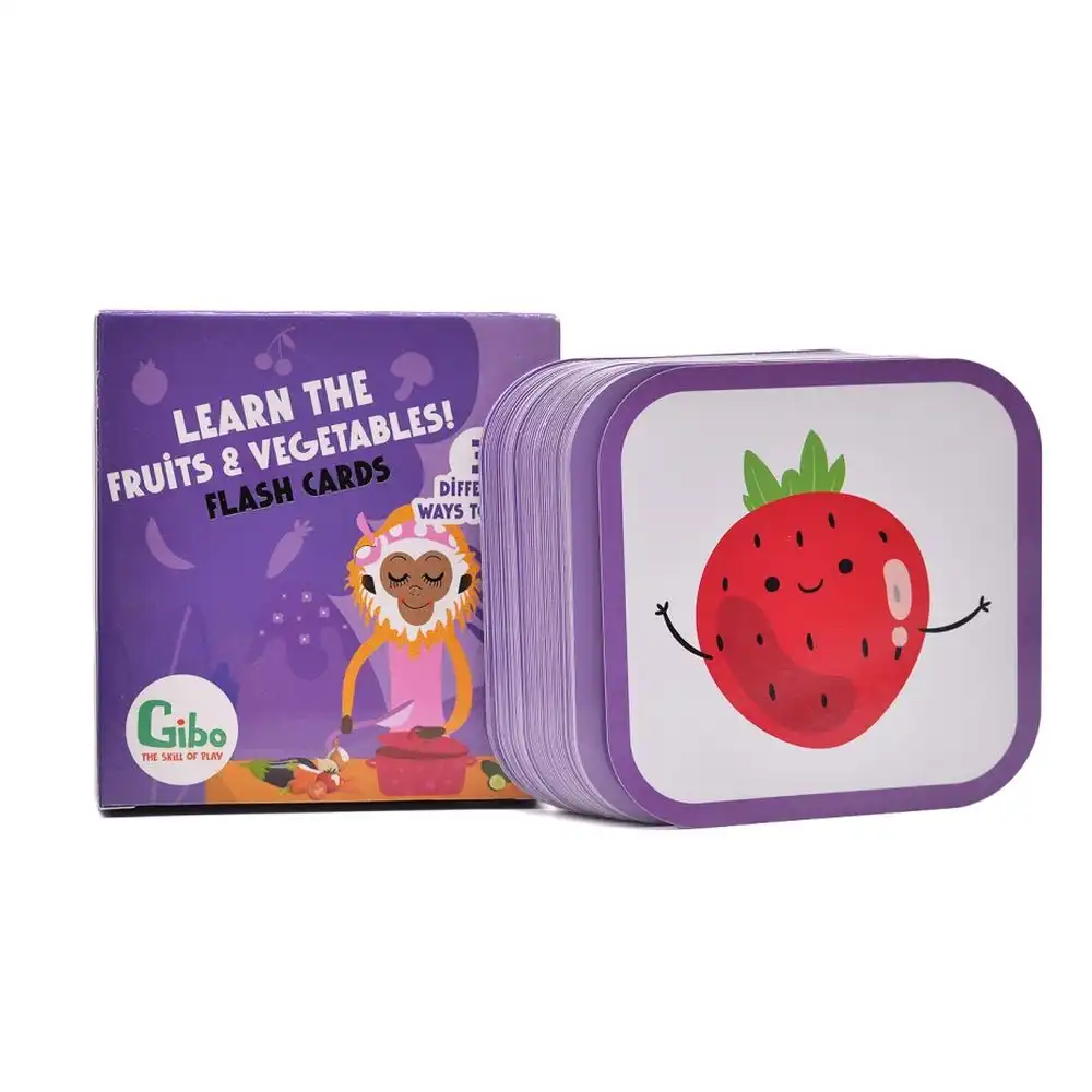Nilco - Gibo Learn The Fruits & Vegetables Flash Cards - 3710