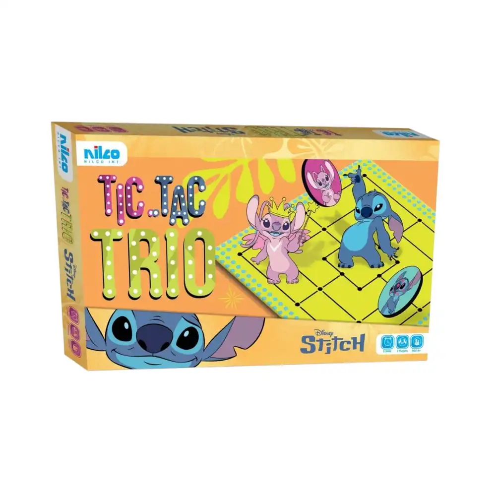 Nilco - Disney Stitch Tic Tac Trio Board Game - 23970
