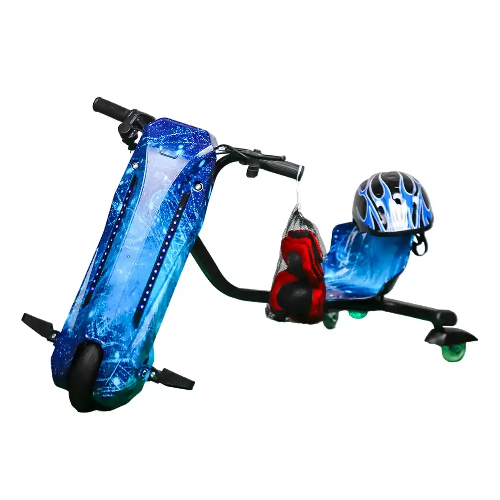 Electric Drift Scooter with Projector for Kids 24V 2.4A with Safety Set - Milky Way Galaxy - JL001-06