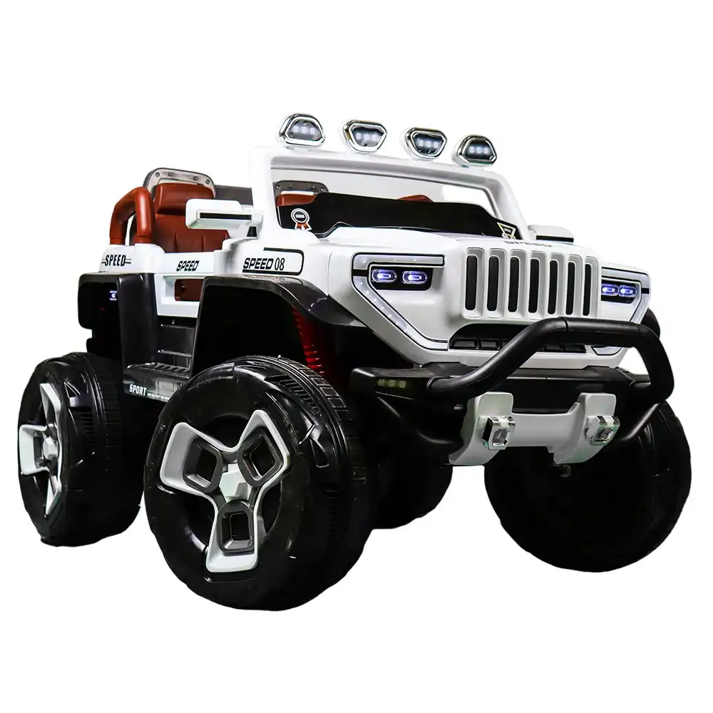 Candida Electric Rides on Car for Kids with Remote Control - White - D-HB185