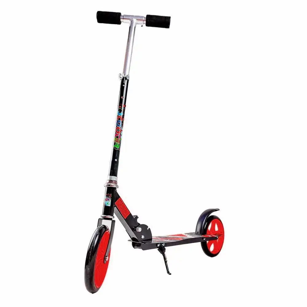 Foldable Aluminum Hand and Metal Body 3B Wheels Red Fable Scooter - 672