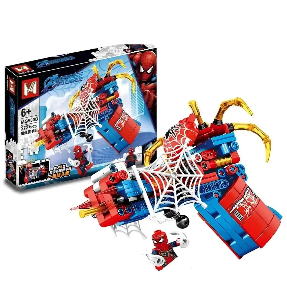 Avengers Spiderman Superhero Gun Blocks 272 Pieces - MG580B