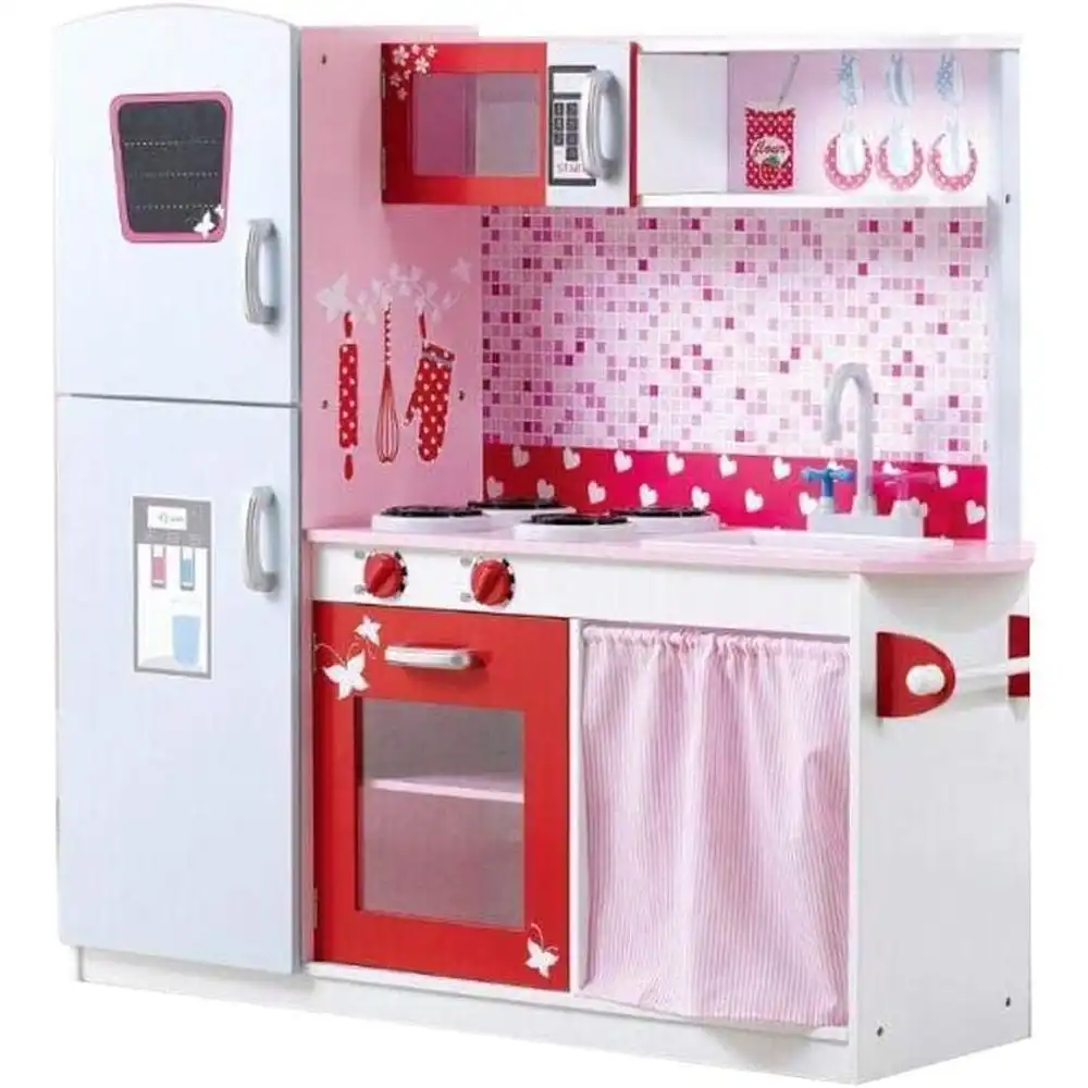 Wooden Kitchen Playset - Red - TX1171