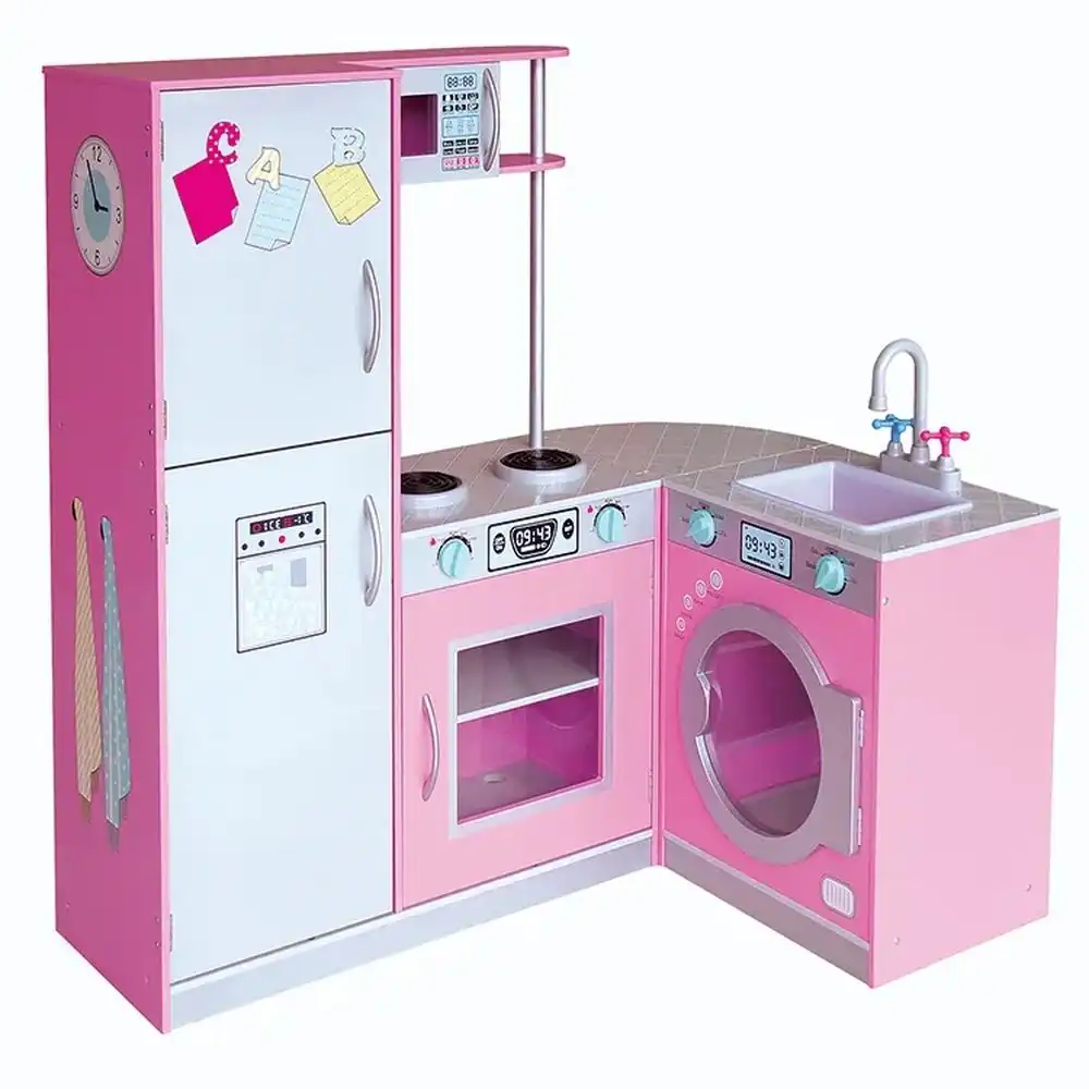 Wooden Kitchen Playset - Pink - TX1173