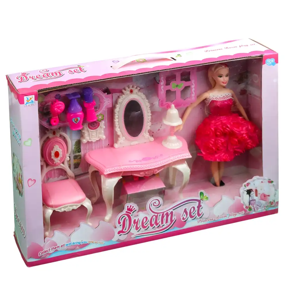 Barbie Fashion Doll Dreamy Set with Dressing Table and Accessories - 789-1