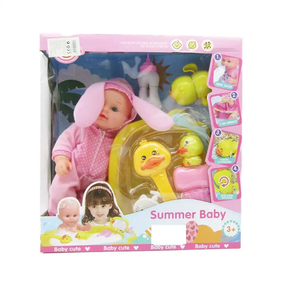 Summer Baby Doll With Accessories - Pink - B2582