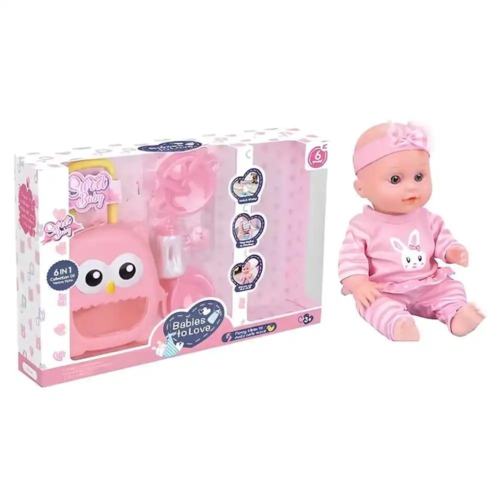 Sweet Baby Babies To Love 6 in 1 With Accessories - Pink - 341103