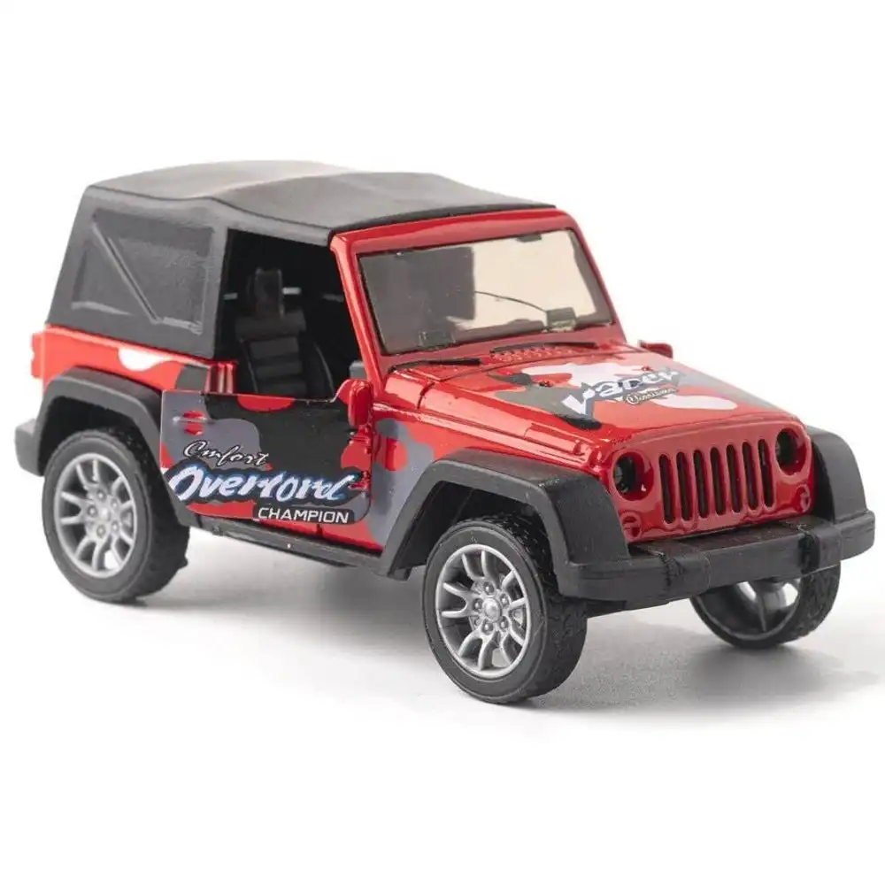 Jeep Wrangler Open Doors Diecast Model - Red - 6023