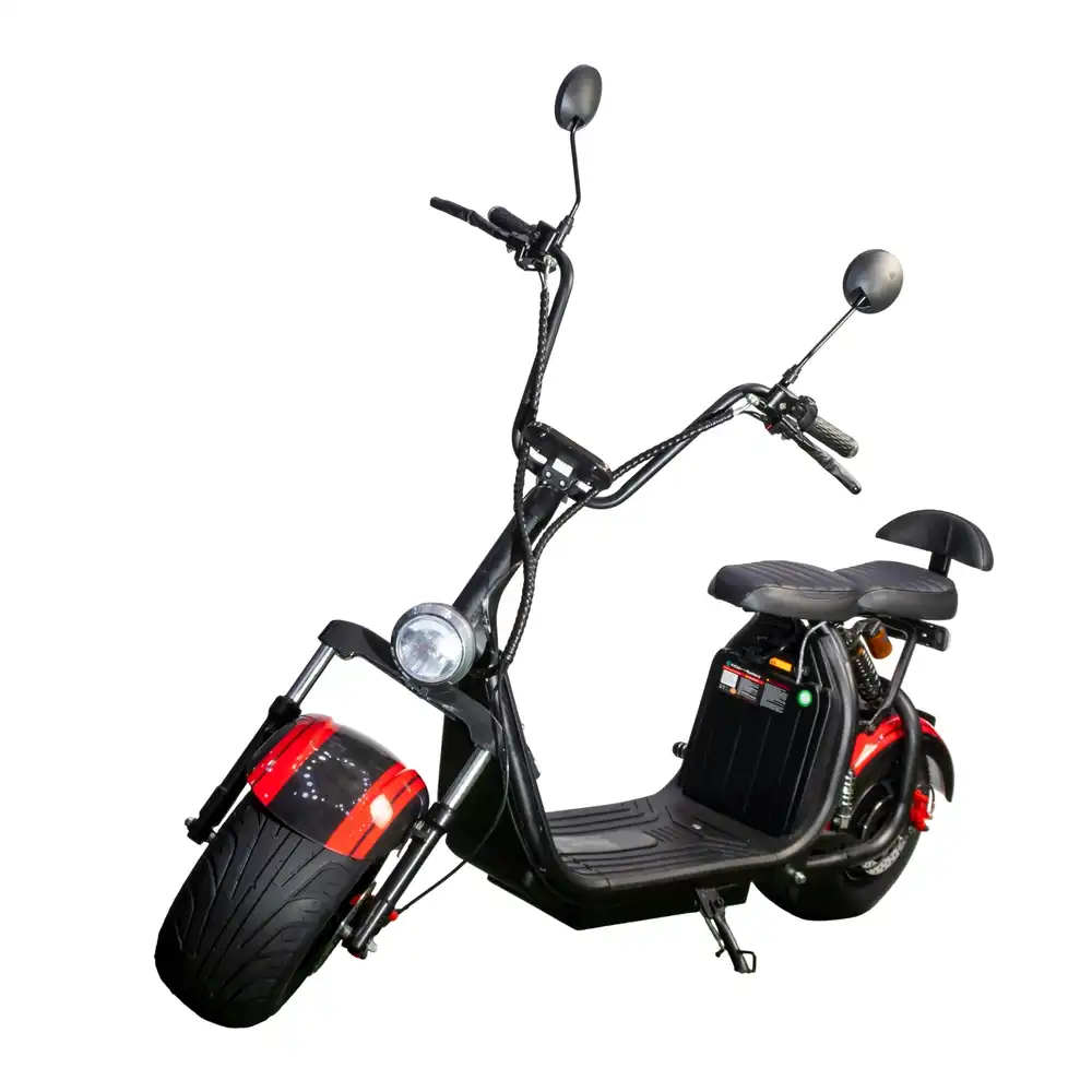 Harley Scooter Ride-on Electric Scooter with 2 Battery - Black & Red - X7