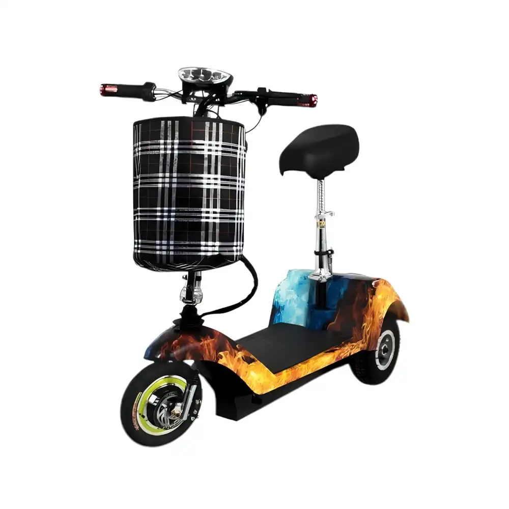 Caster Electric Ride-on Scooter with Basket 24V - Water and Fire - BD-00724