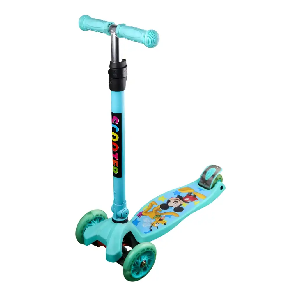Mickey Mouse Foldable Light Wheels Baby Blue Scooter - 316