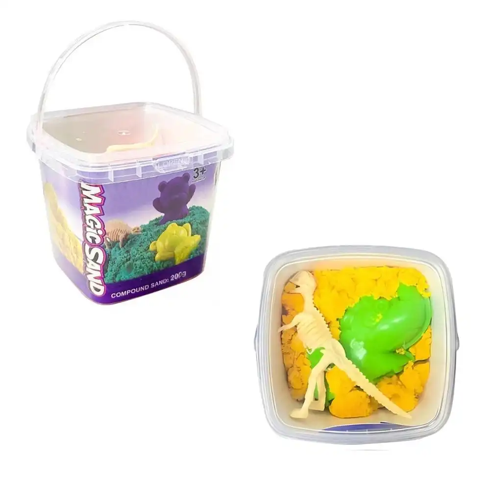 Magic Sand with with Dinasour & Figures - Yellow - 1133131