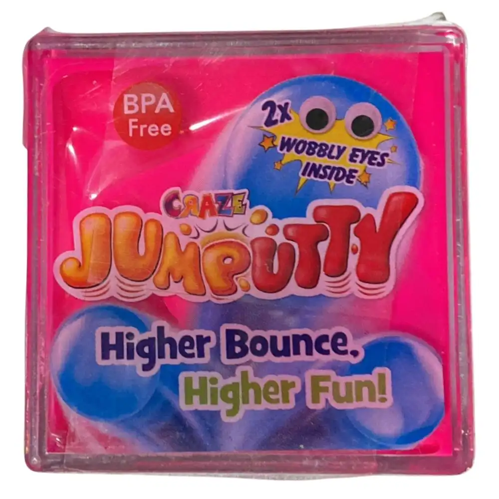 Craze - Jumputty Dough with Wobbling Eyes Pink Square Can - 18675