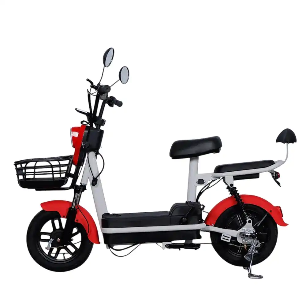 Prince Electric Rides on Scooter 14 Inch Tires 48V 12A 350W Removable Battery - Red - PR-WS