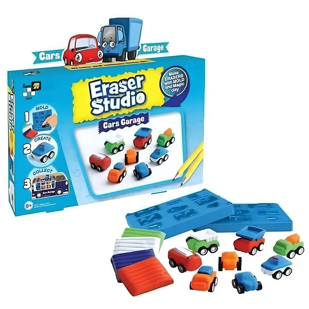 Wow Play Eraser Studio Cars Garage make erasers with clay - 58591
