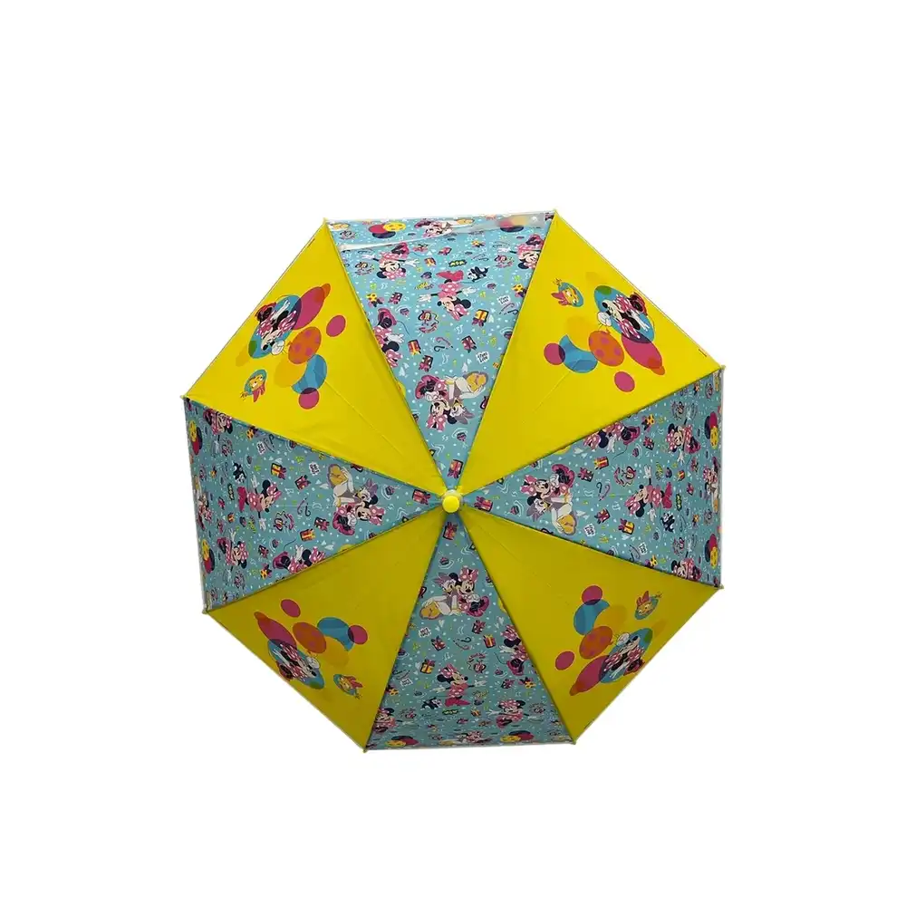 Disney Minnie Mouse Printed Umbrella with Hook Handle - UMB-MIN-102