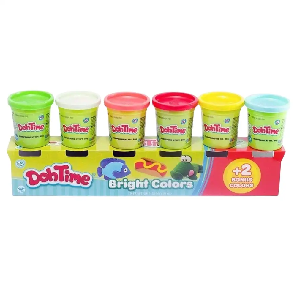 DohTime Bright Colors 4+2 Pack Colorful Dough - 3216-A