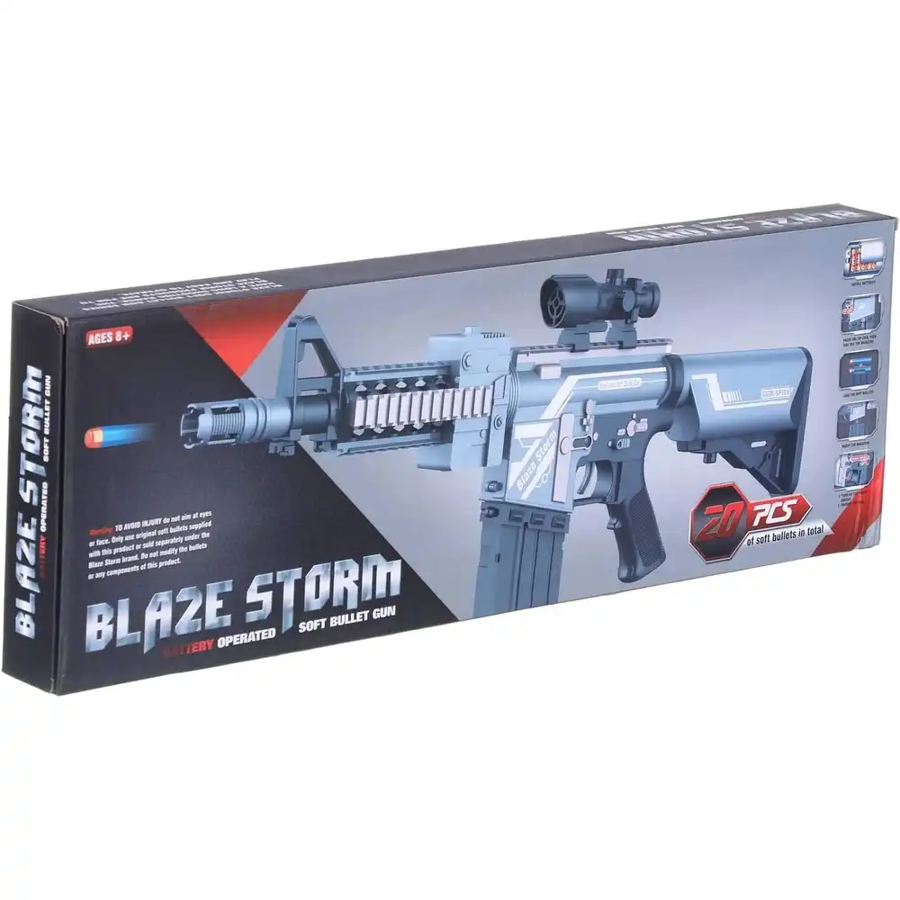 Blaze Storm Battery Operated Soft Bullet Gun 20 Pieces - ZC7078