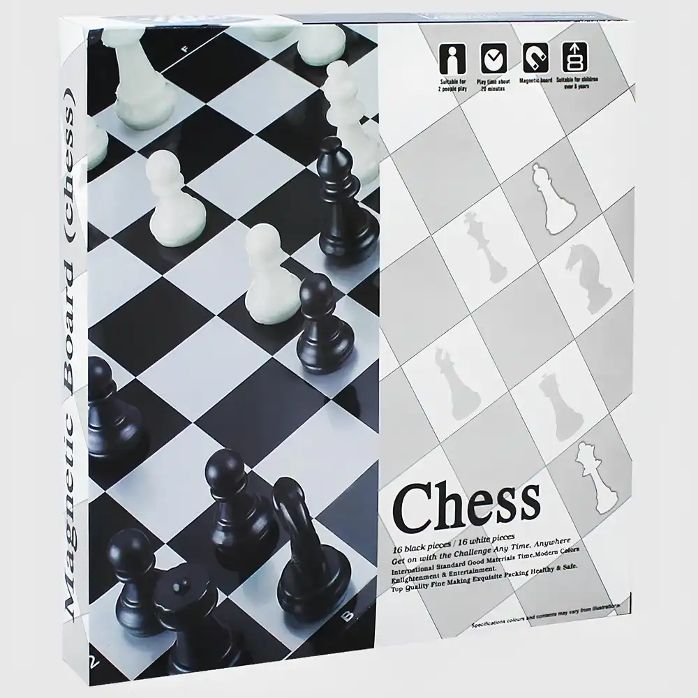 Magnetic Board Chess - Black - Gold - QX8714