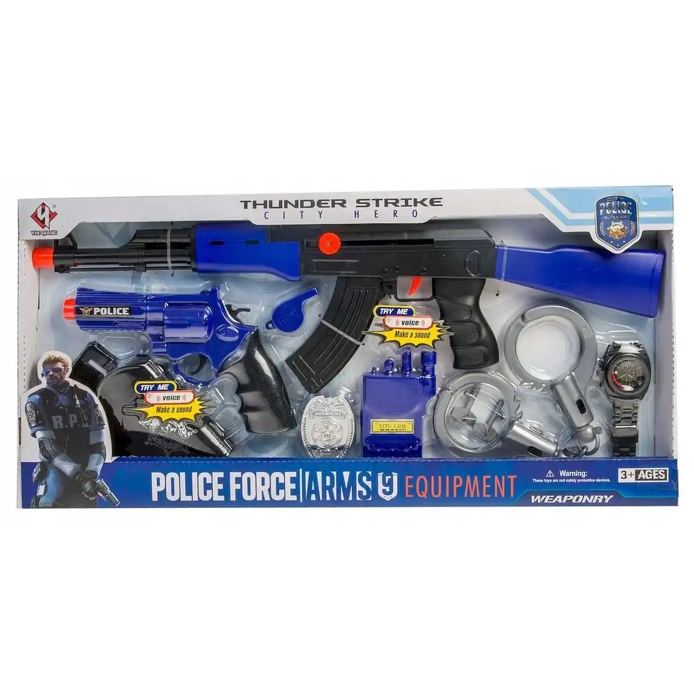 Police Force Equipement with Guns & Accessories - P016A