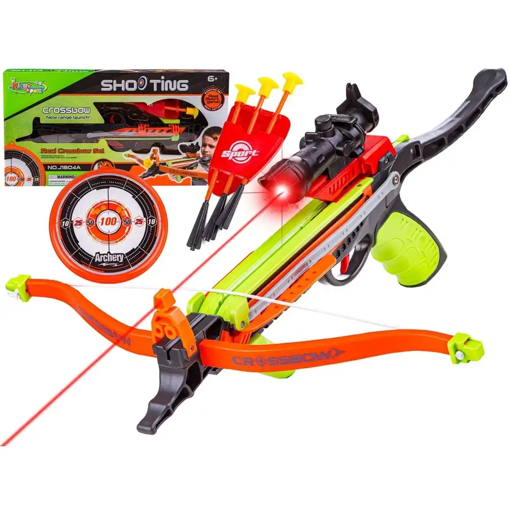 King Sport - Real Crossbow Set with LED Light & Target - J1804A